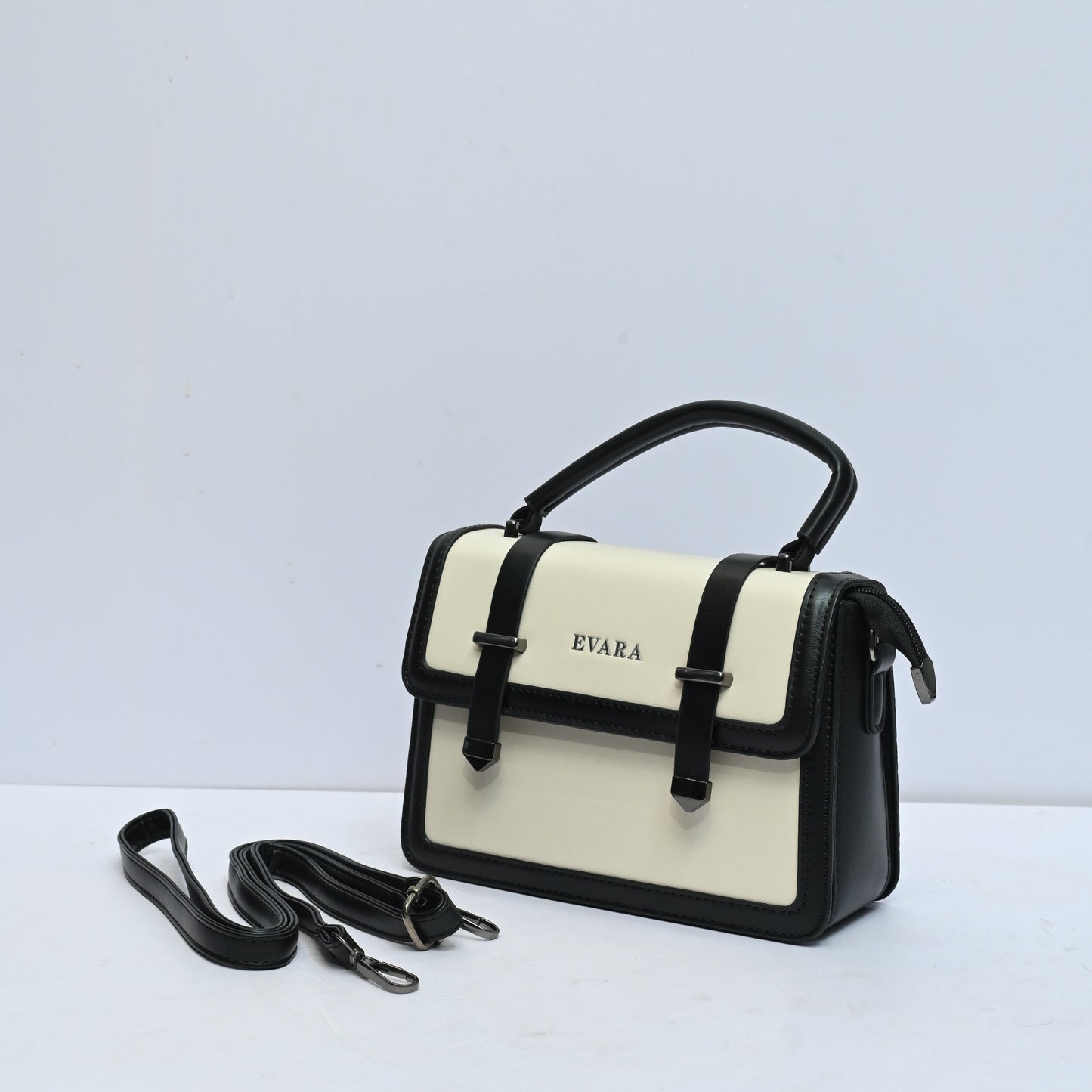 Elegant Structured Handbag with Statement Buckle for Women Featuring Premium Design and Spacious Interior