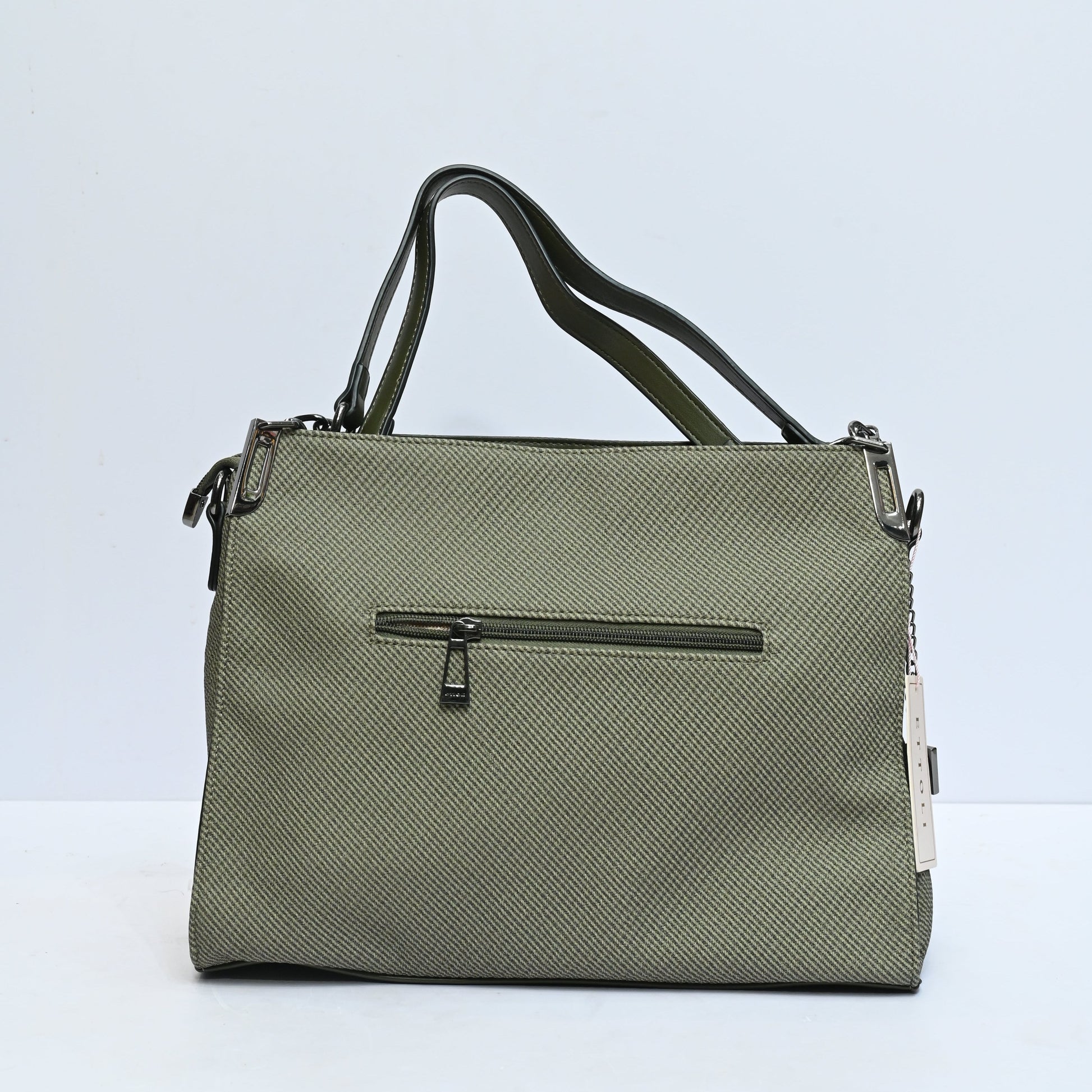 Elite Everyday Carryall Hand Bag for Women in Deep Teal with Spacious Interior and Front Zip Pocket