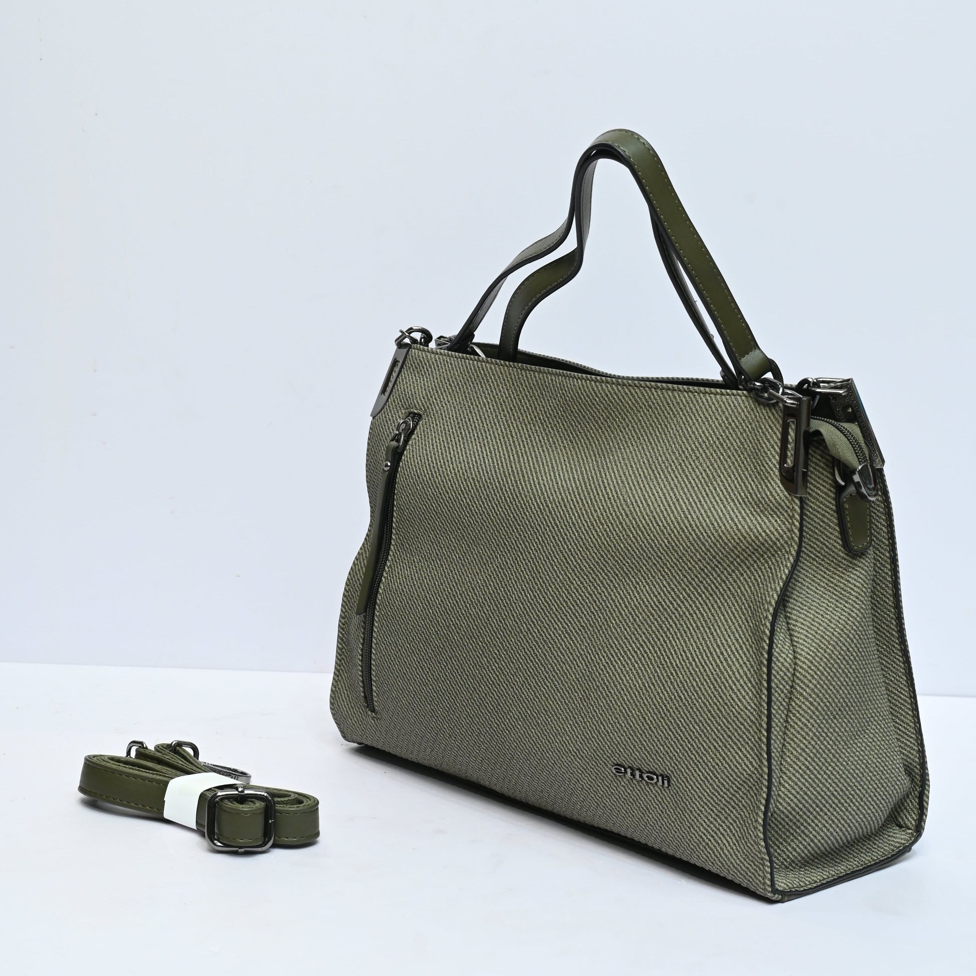 Elite Everyday Carryall Hand Bag for Women in Deep Teal with Spacious Interior and Front Zip Pocket