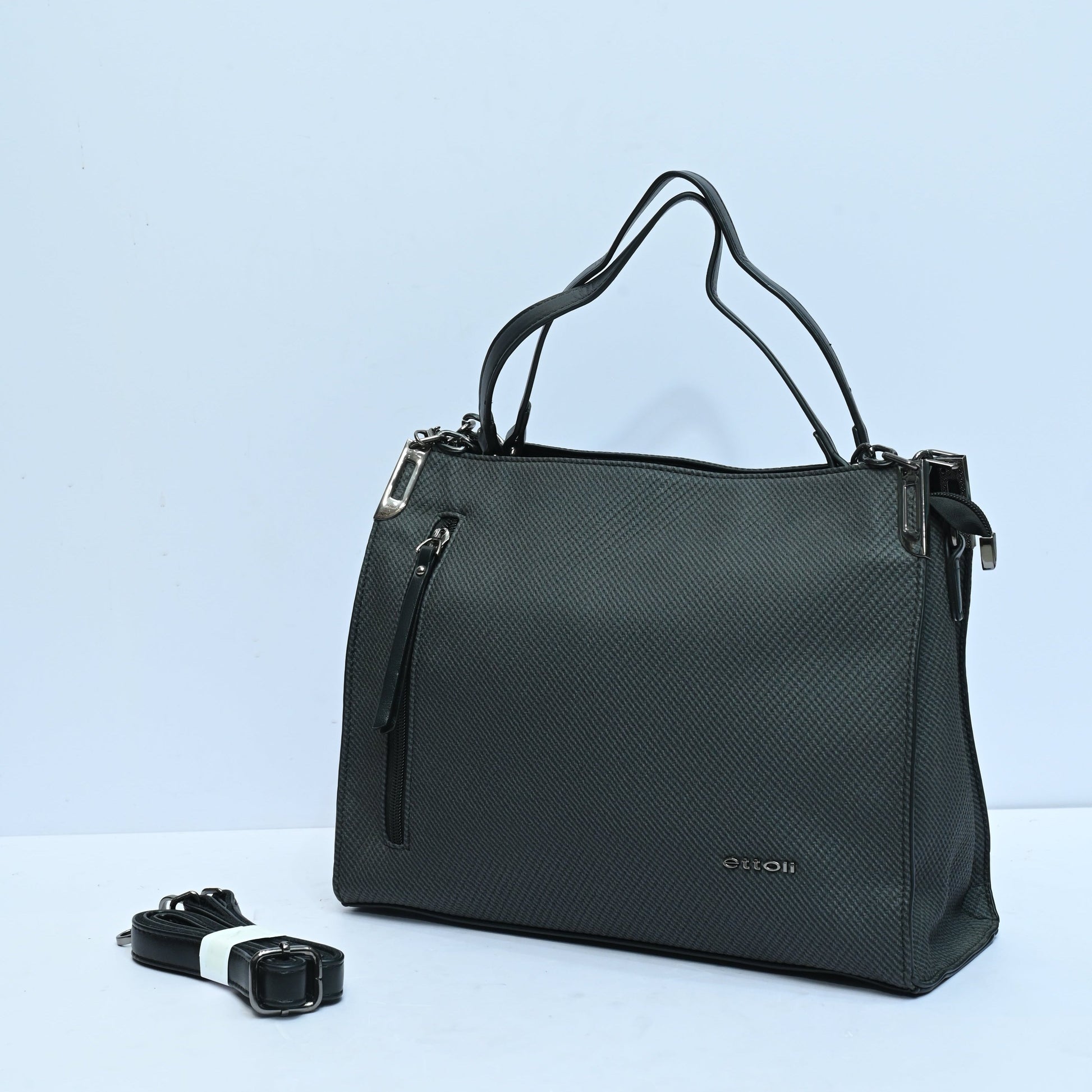 Elite Everyday Carryall Hand Bag for Women in Deep Teal with Spacious Interior and Front Zip Pocket
