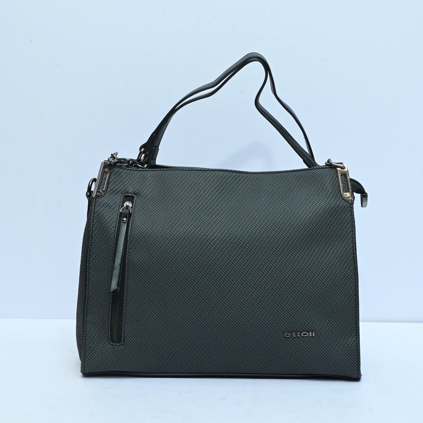 Elite Everyday Carryall Hand Bag for Women in Deep Teal with Spacious Interior and Front Zip Pocket