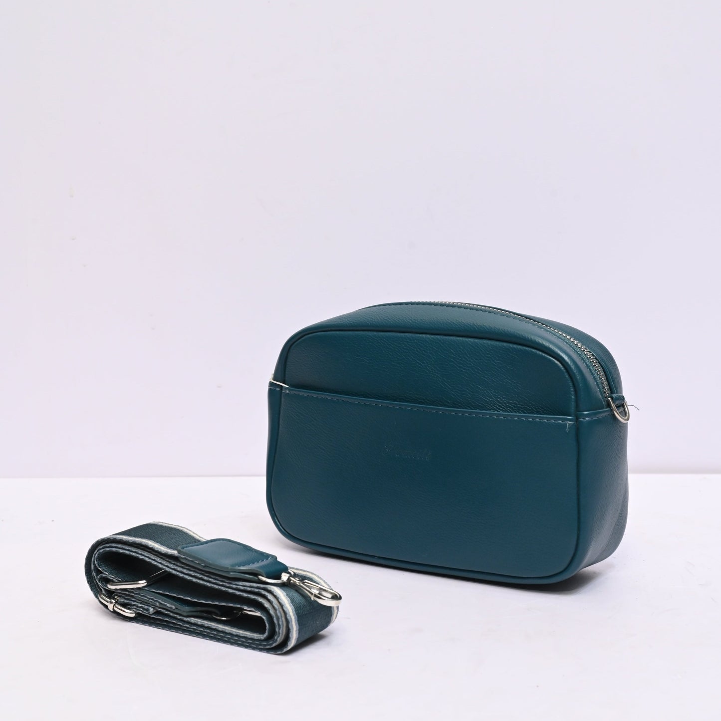 Everyday Essential Sling Bag for Women in Tan Blue with Adjustable Shoulder Strap