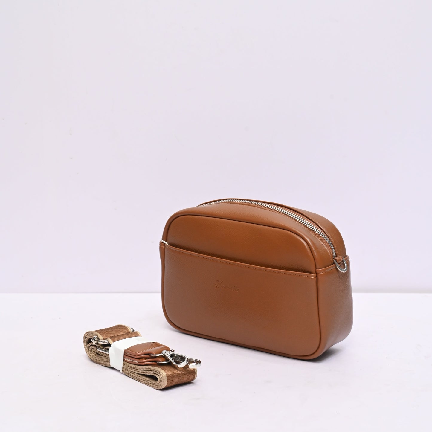 Everyday Essential Sling Bag for Women in Tan Brown with Adjustable Shoulder Strap