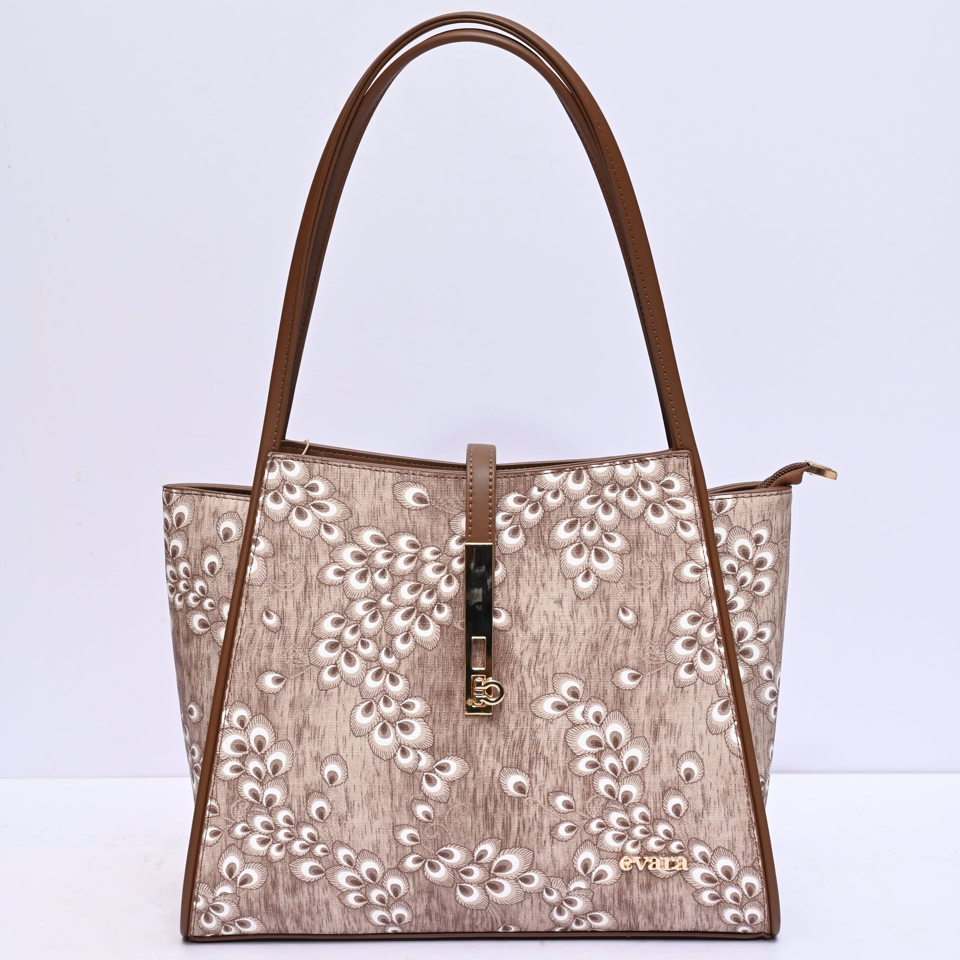 Peacock Feather Print Tote Bag for Women with Multicolor Artistic Design and Spacious Interior
