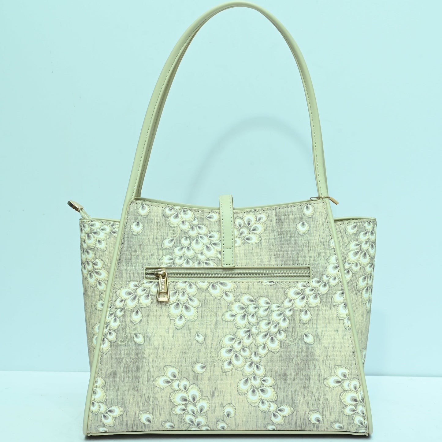Peacock Feather Print Tote Bag for Women with Multicolor Artistic Design and Spacious Interior