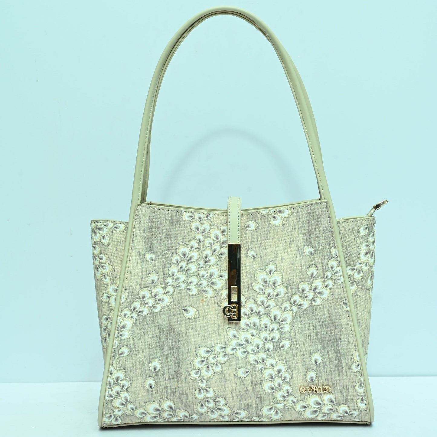 Peacock Feather Print Tote Bag for Women with Multicolor Artistic Design and Spacious Interior