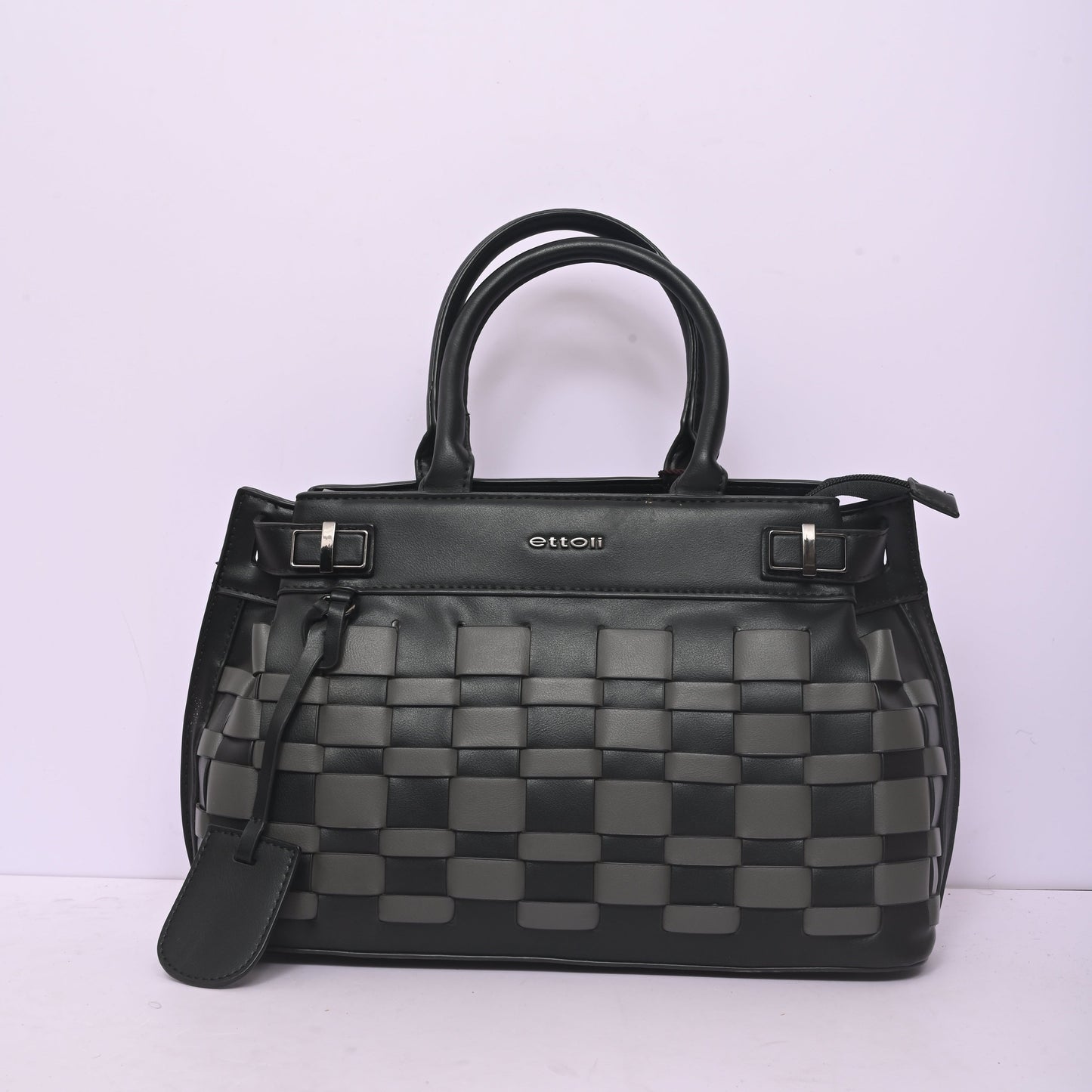 Premium Checkerboard Tote Bag with Top Handles for Women Featuring Spacious Interior and Elegant Checkered Design