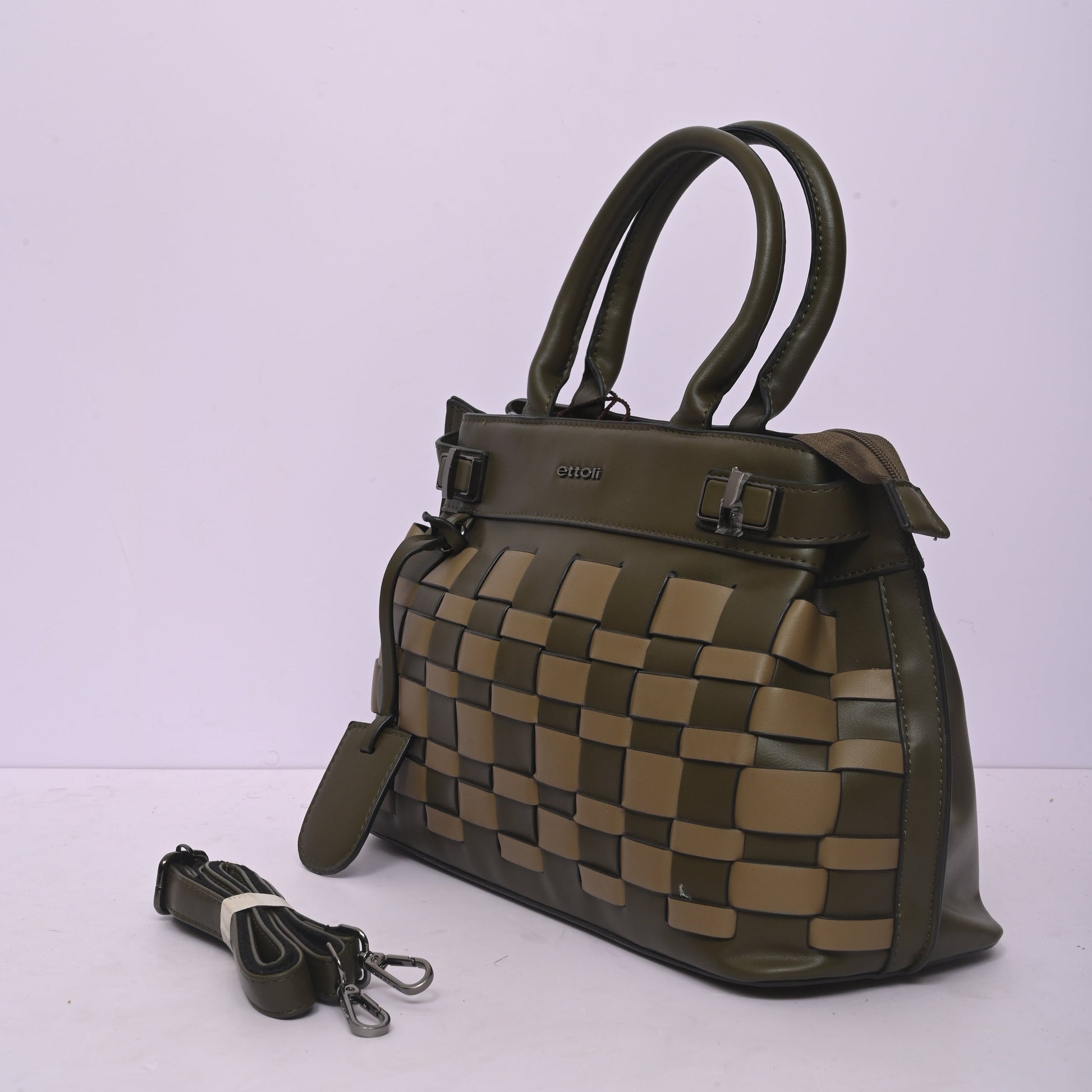 Premium Checkerboard Tote Bag with Top Handles for Women Featuring Spacious Interior and Elegant Checkered Design