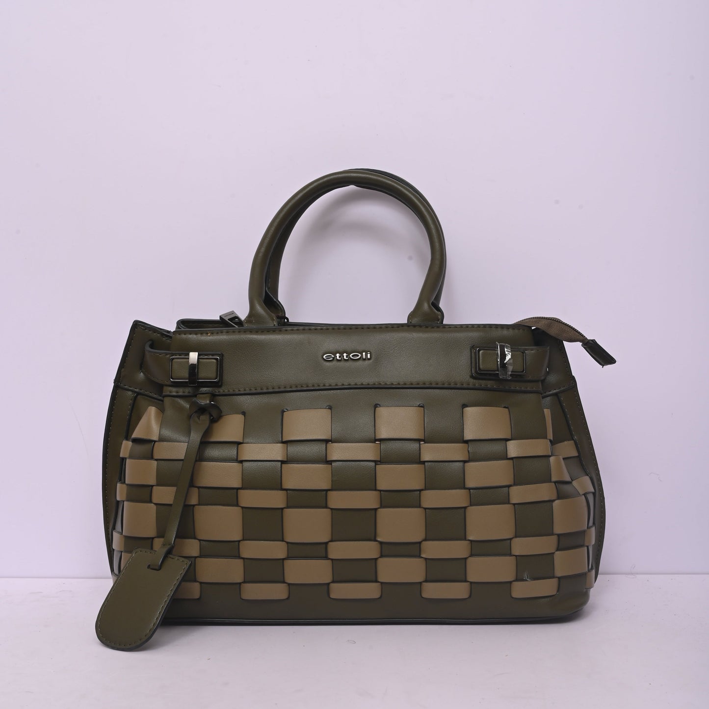 Premium Checkerboard Tote Bag with Top Handles for Women Featuring Spacious Interior and Elegant Checkered Design