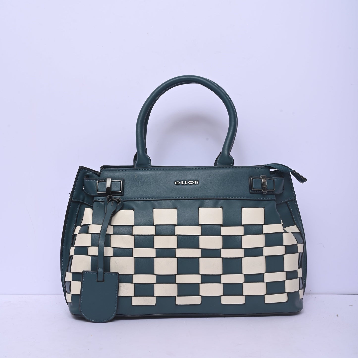 Premium Checkerboard Tote Bag with Top Handles for Women Featuring Spacious Interior and Elegant Checkered Design