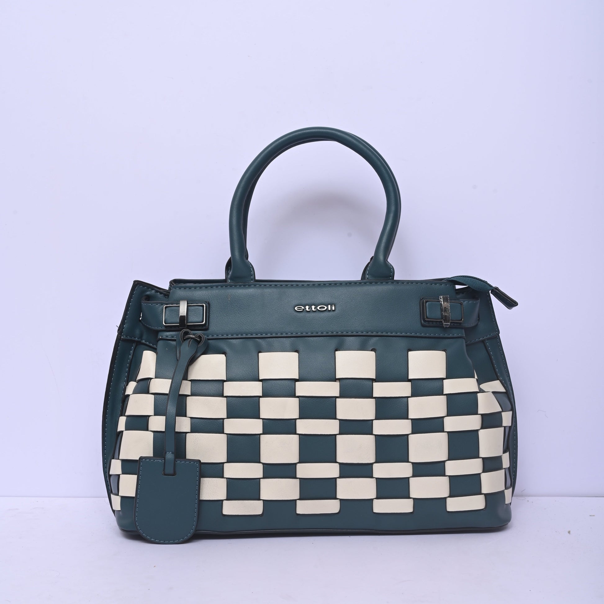 Premium Checkerboard Tote Bag with Top Handles for Women Featuring Spacious Interior and Elegant Checkered Design