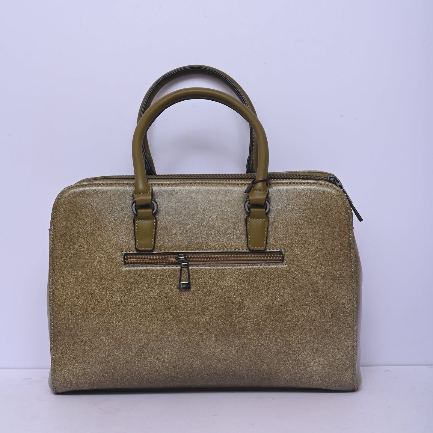 Premium Top Handle Satchel Green Handbag for Women with Structured Design and Spacious Interior