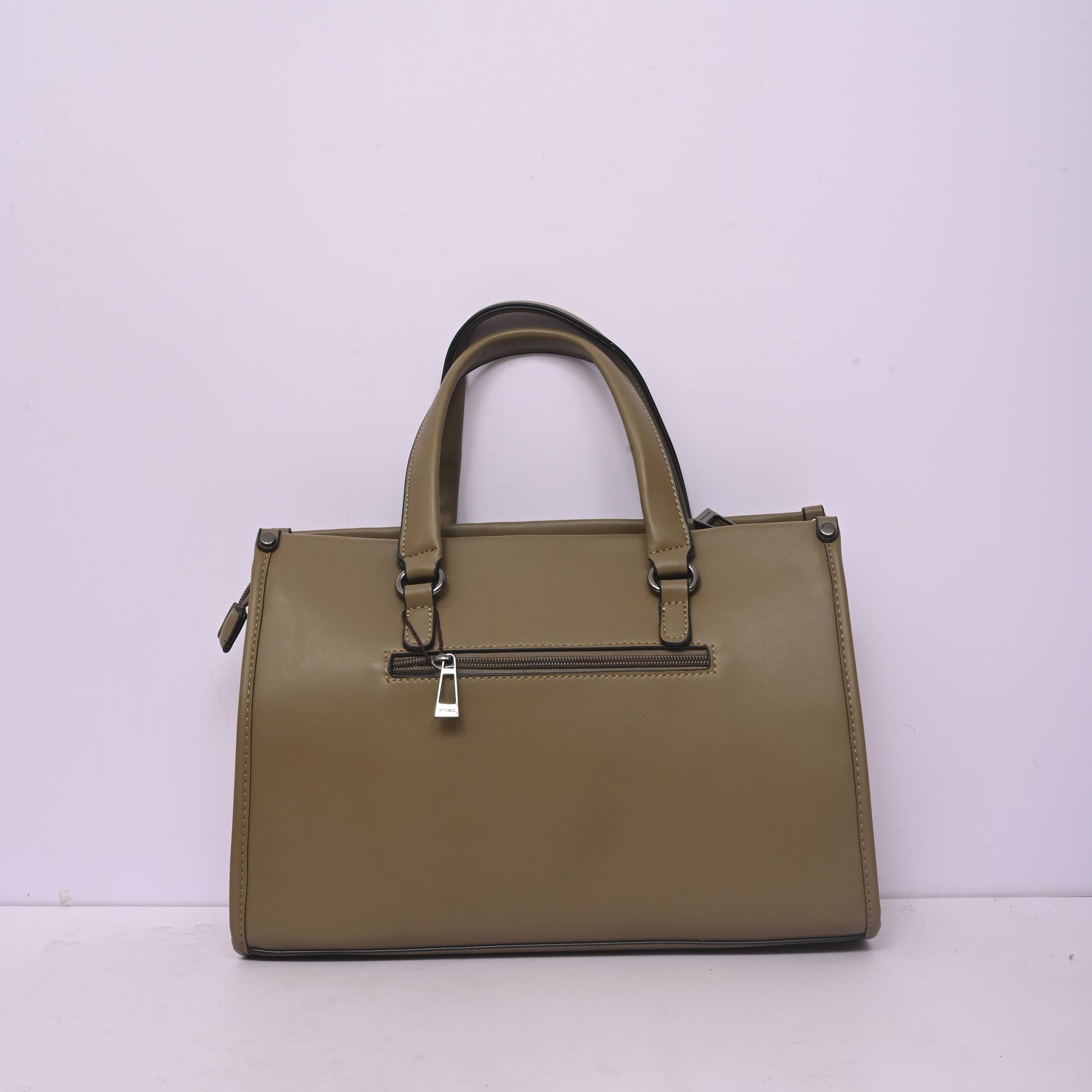 Woven Top Handle Tote Bag for Women in Green with Spacious Interior and Elegant Woven Design