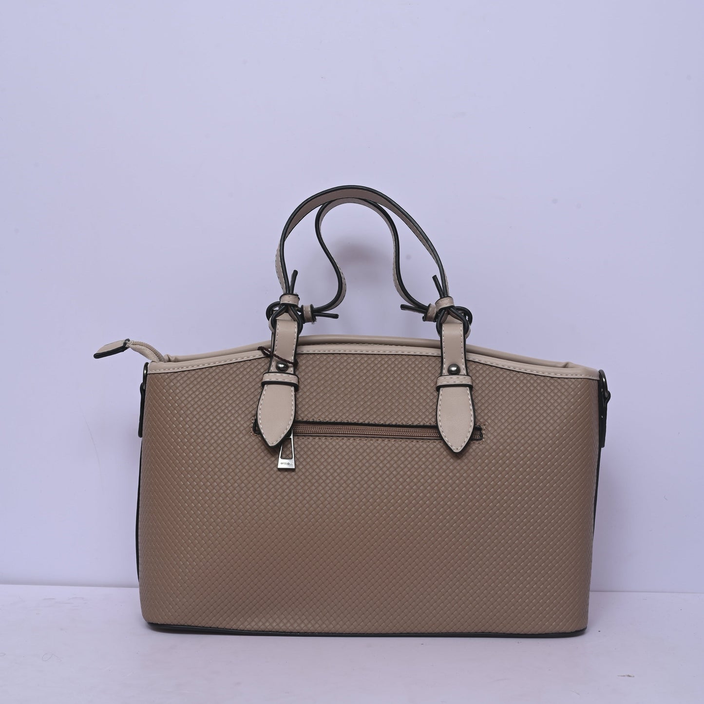 Woven Tote Bag for Women in Brown with Spacious Interior and Elegant Woven Texture