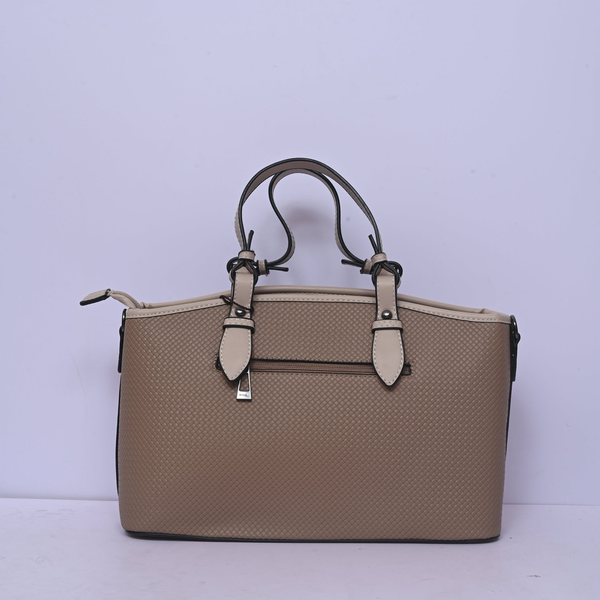 Woven Tote Bag for Women in Brown with Spacious Interior and Elegant Woven Texture